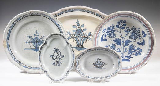 CONTINENTAL FAIENCE POTTERY TRAYS