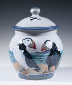 HIGHLAND STONEWARE, SCOTLAND PUFFIN JAR