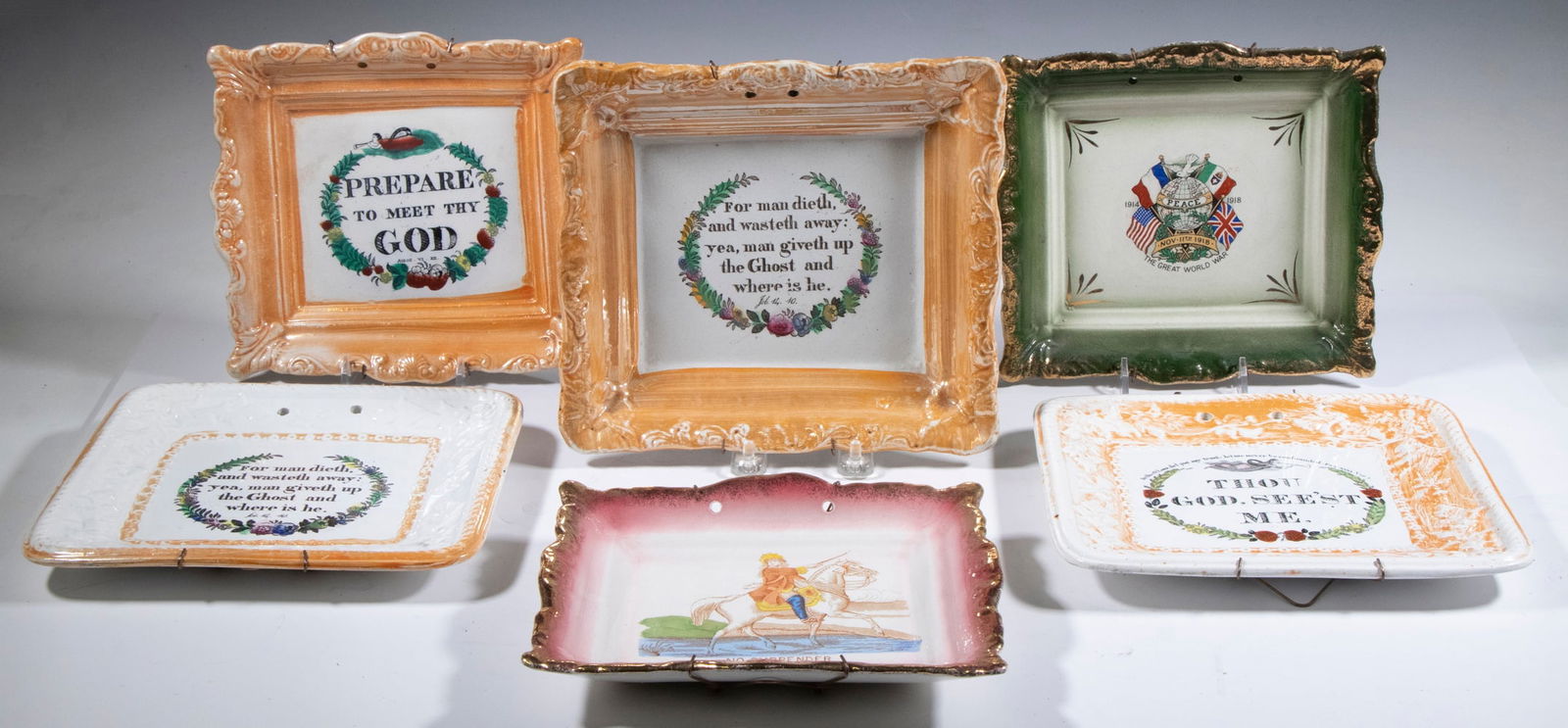 (7) ENGLISH SUNDERLAND PLAQUES (1 of 3)