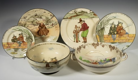 ENGLISH SPORTING THEMED TRANSFER WARE