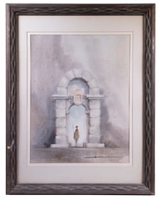 WATERCOLOR OF SPANISH SENTRY