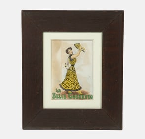 LATE 19TH C. ARTWORK FOR FRENCH THEATRICAL CARD