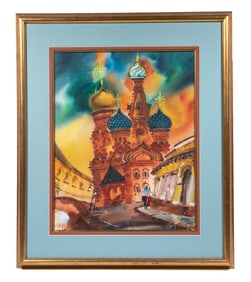 RUSSIAN WATERCOLOR, SIGNED