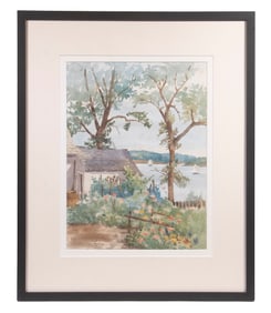 UNSIGNED IMPRESSIONIST STYLE WATERCOLOR