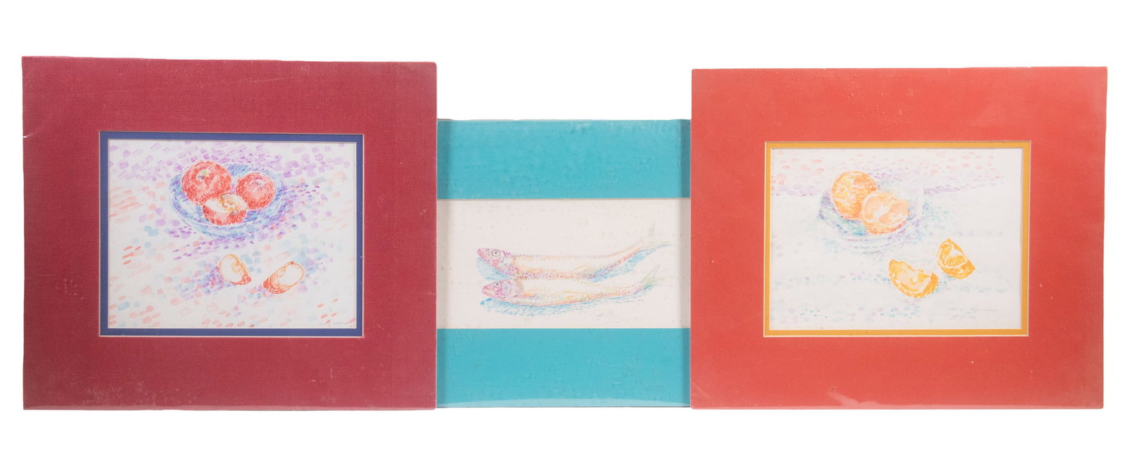 POLLY NORTON FINK (ME/IL, 1924-2012): POLLY NORTON FINK (ME/IL, 1924-2012) (3) Watercolor Still Lifes, all signed and dated 1976, with labels verso from Maine Coast Artists of Rockport, Me. Unframed, matted, covered in acetate, including 