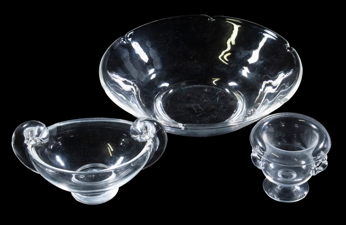 (3 PCS) ART GLASS, INCL. STEUBEN (1 of 2)