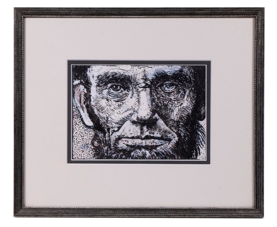 ILLUSTRATOR'S DRAWING OF ABRAHAM LINCOLN (1 of 2)