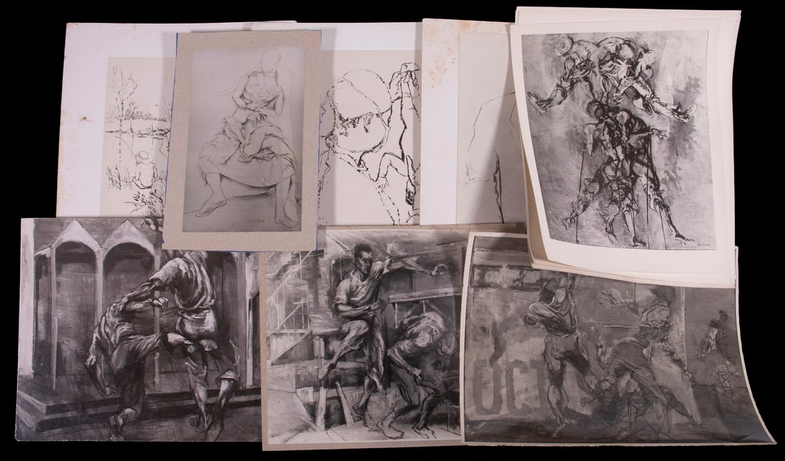 (48) B&W PHOTOS OF ARTWORK BY HERBERT FINK (1 of 3)