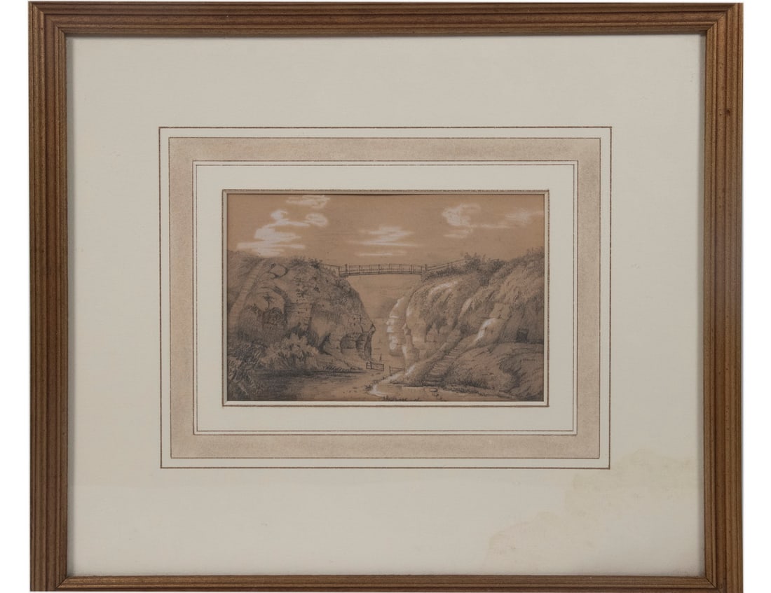 SMALL LANDSCAPE DRAWING, FRAMED (1 of 2)