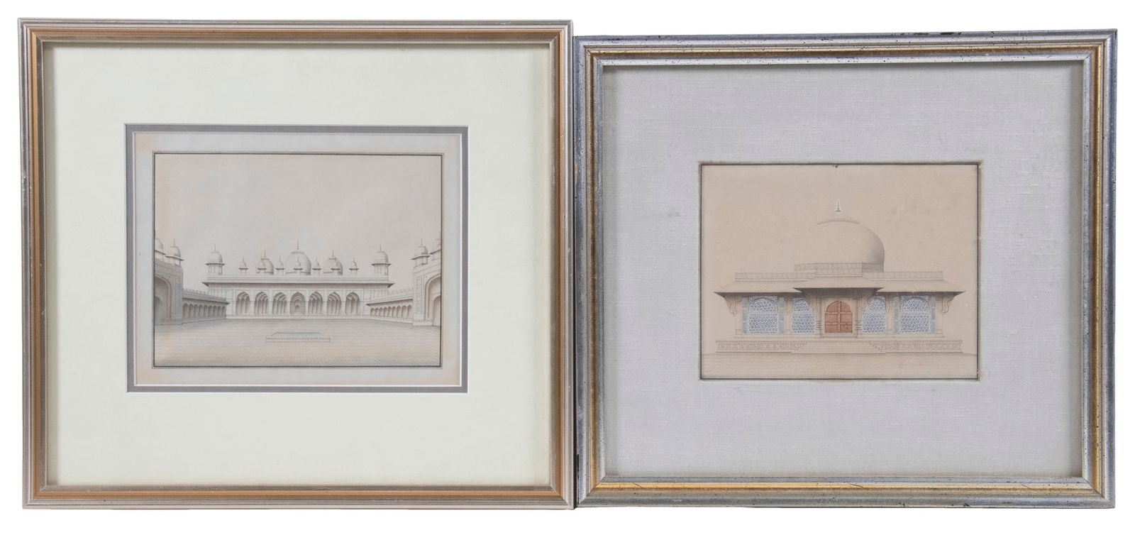 A PAIR OF FRAMED ARCHITECTURAL RENDERINGS (1 of 3)