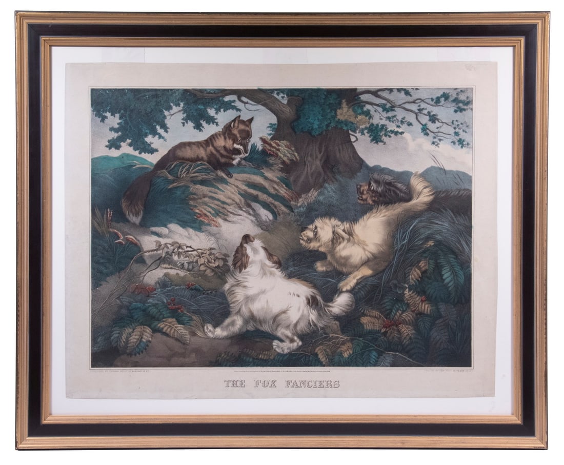 AMERICAN MID-19TH C. HUNTING PRINT (1 of 4)