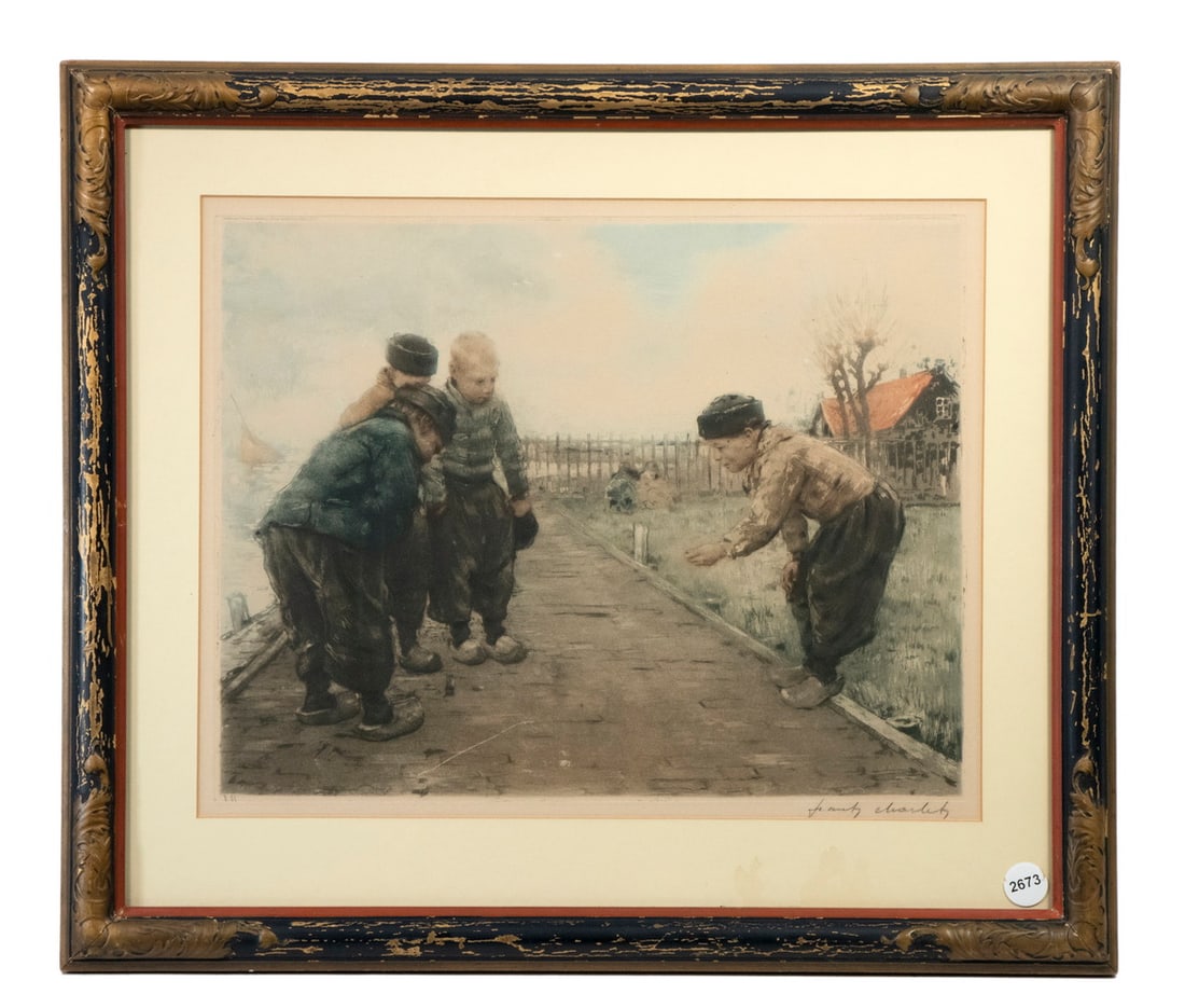 DUTCH GENRE PRINT, CIRCA 1920S (1 of 3)