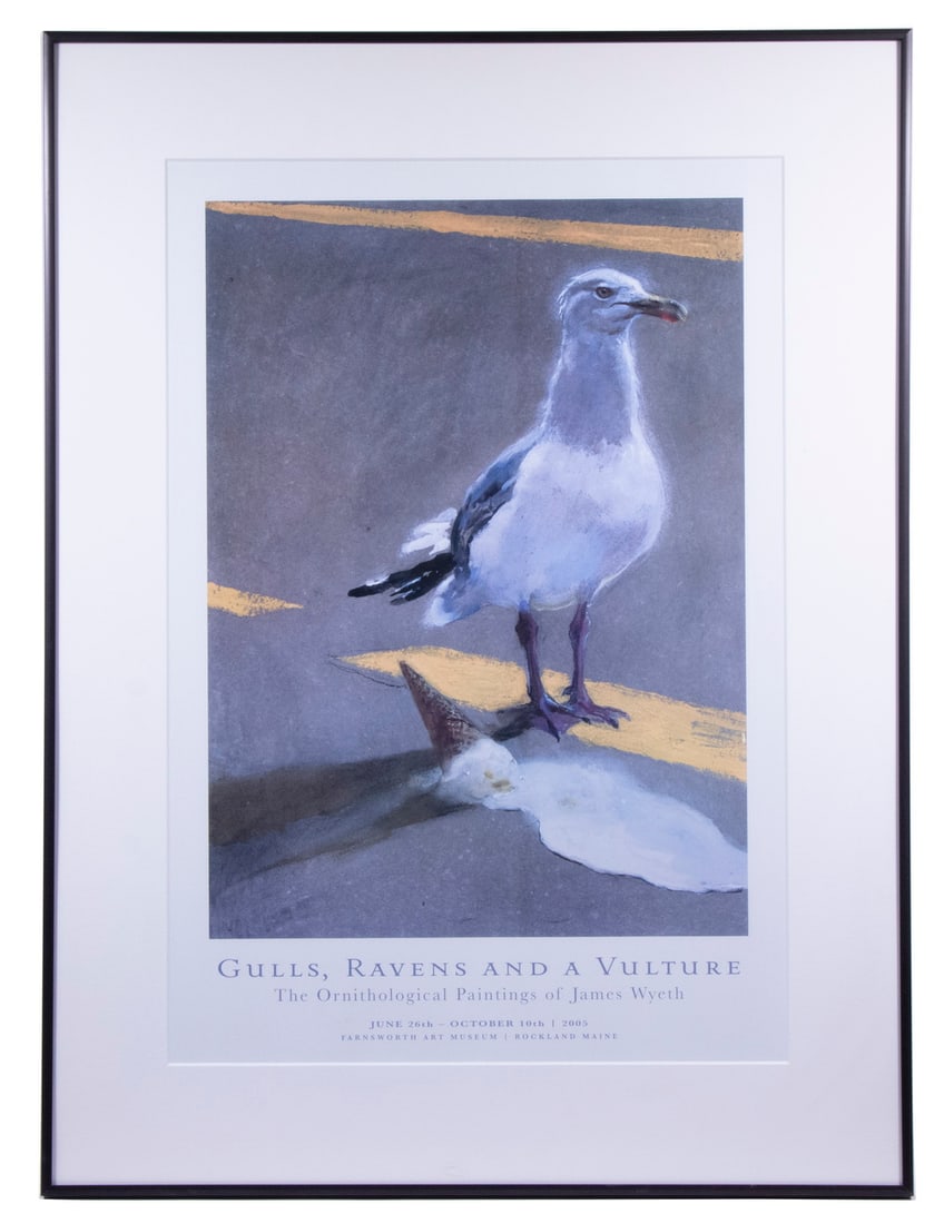 FRAMED JAMES WYETH FARNSWORTH EXHIBITION POSTER (1 of 2)