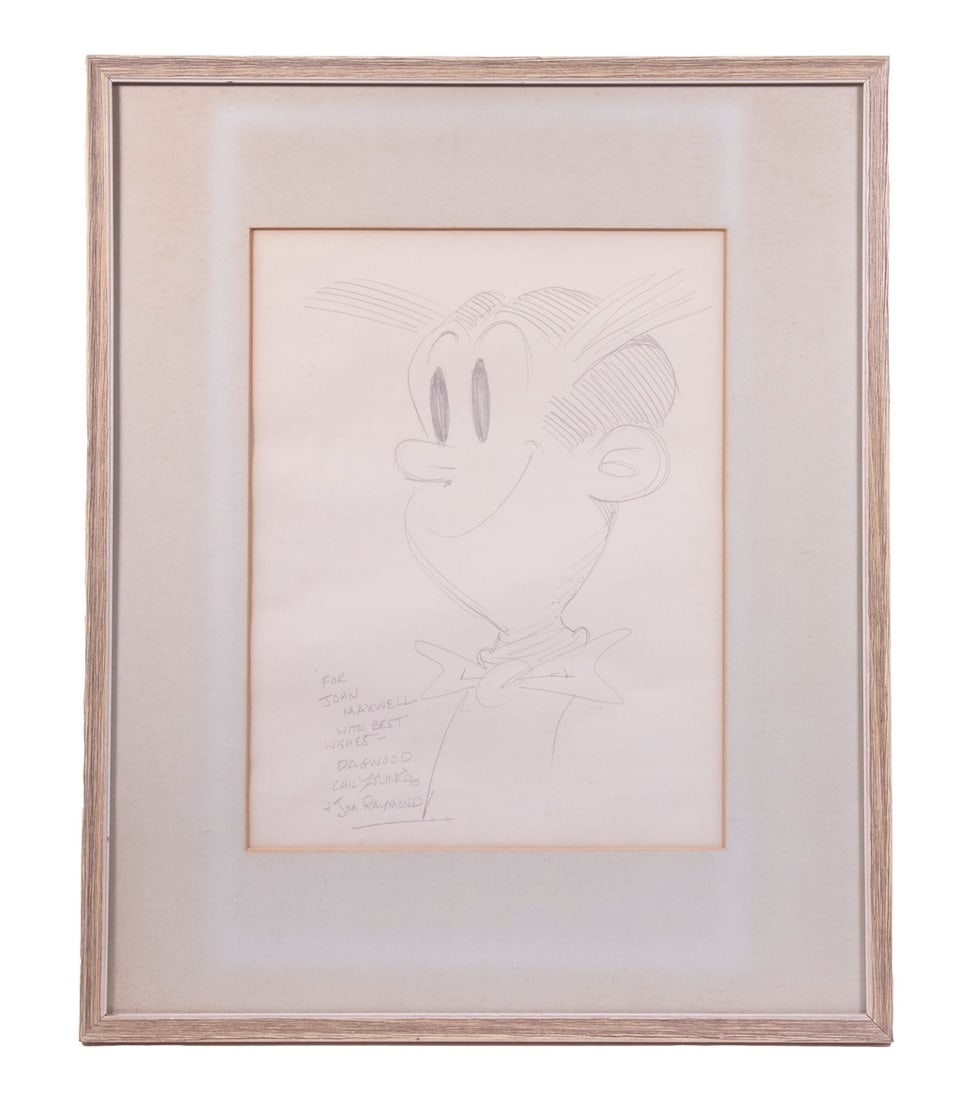 ORIGINAL PENCIL DRAWING BY CARTOONISTS CHIC YOUNG (NY/MO, 1901-1973) & JIM RAYMOND (NY, 1917-1981) (1 of 4)