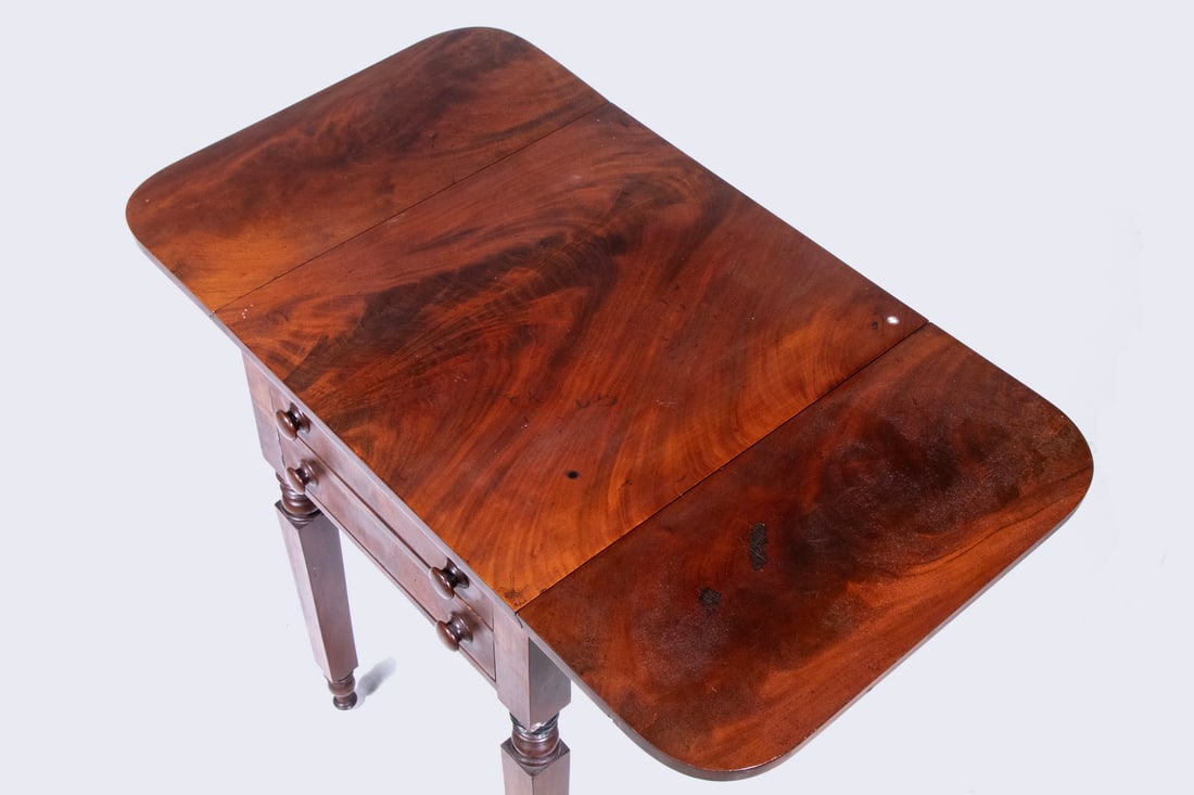 SHERATON MAHOGANY DROP LEAF STAND - 2