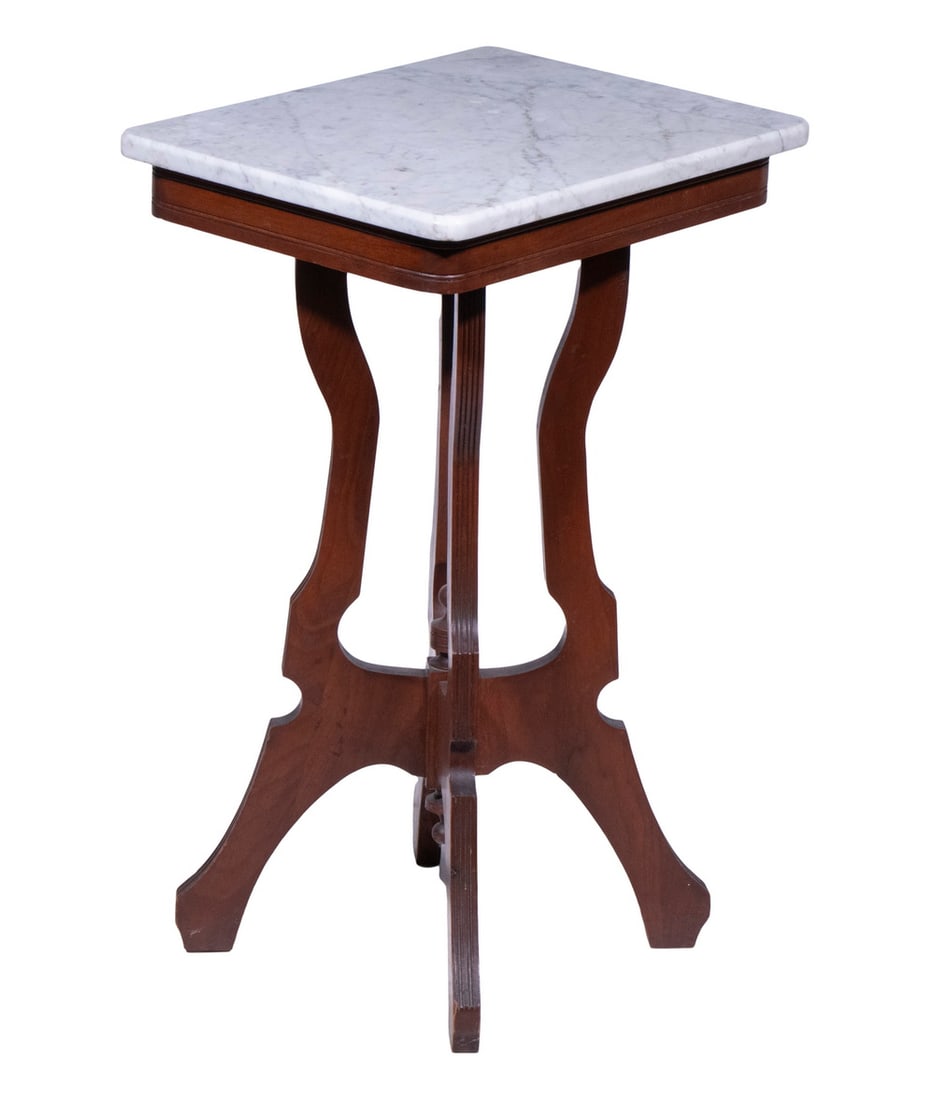 VICTORIAN MARBLE TOP STAND (1 of 3)
