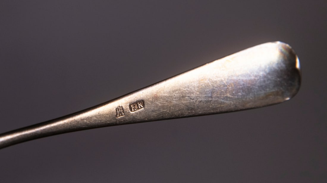 CASED GERMAN SILVER SPOONS - 3