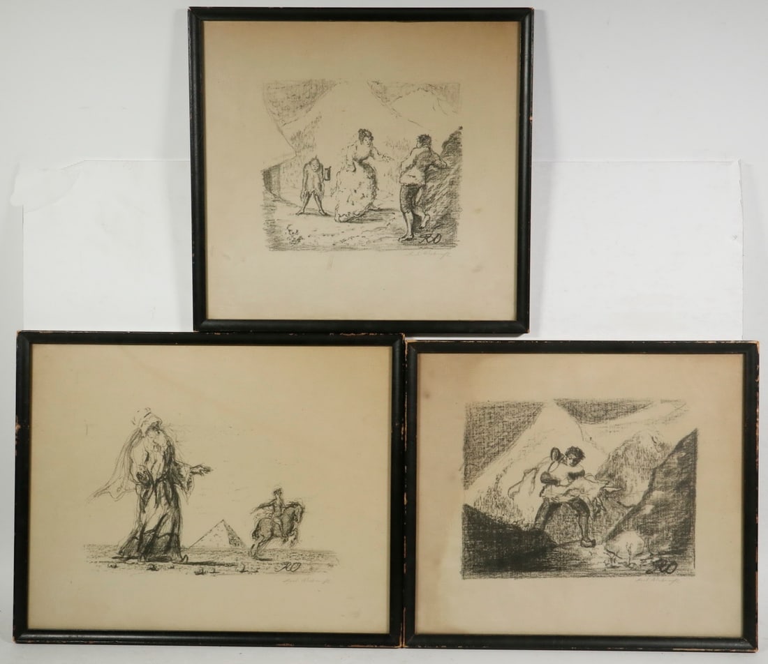 (3) LITHOGRAPHS (1 of 6)