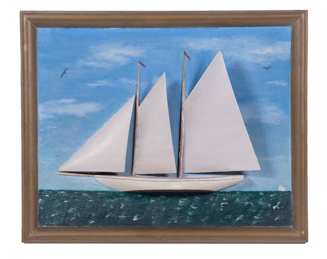 SMALL DIORAMA OF SAILING CRAFT (1 of 2)