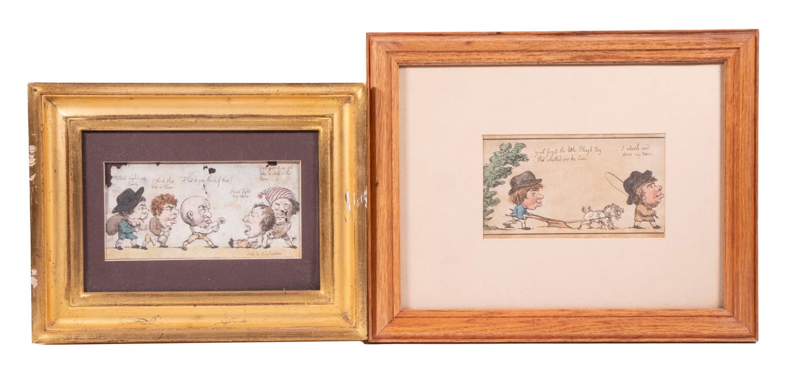 THOMAS ROWLANDSON (UK, 1756-1827) (2) POLITICAL CARICATURES (1 of 4)