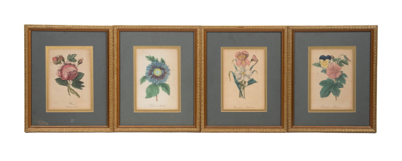 (4) FLORAL LITHO PRINTS BY BONAR (1 of 5)