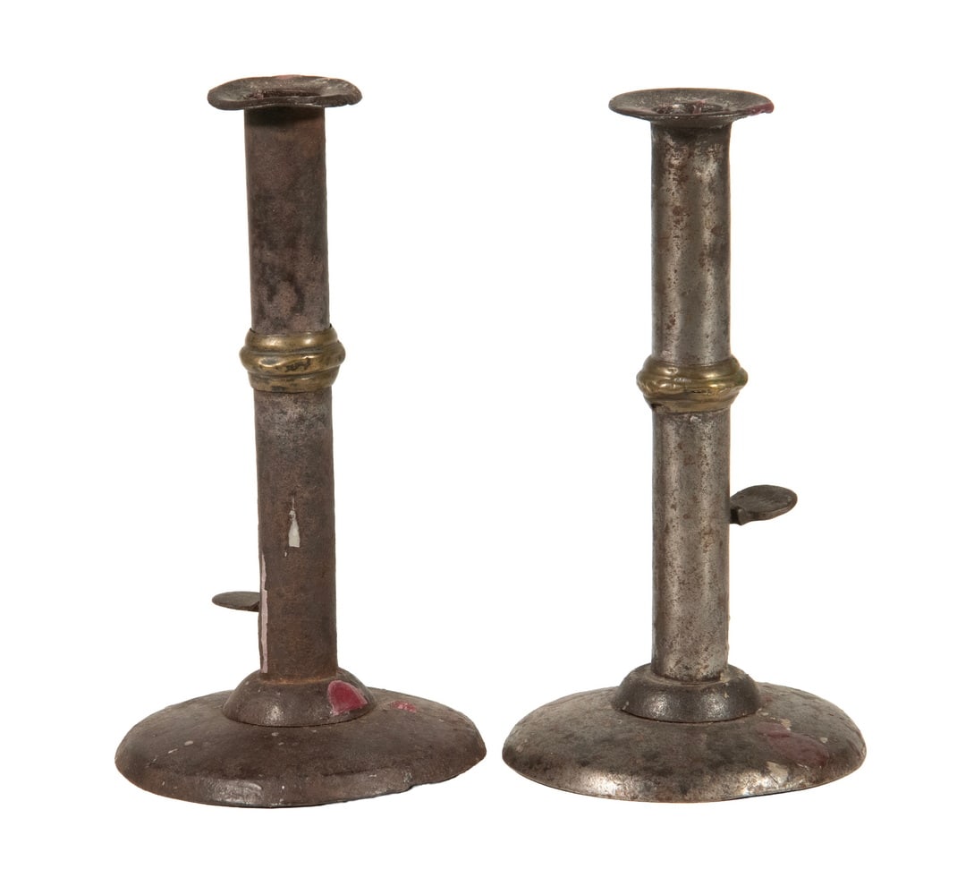 (2) WEDDING BAND HOGSCRAPER CANDLESTICKS (1 of 1)