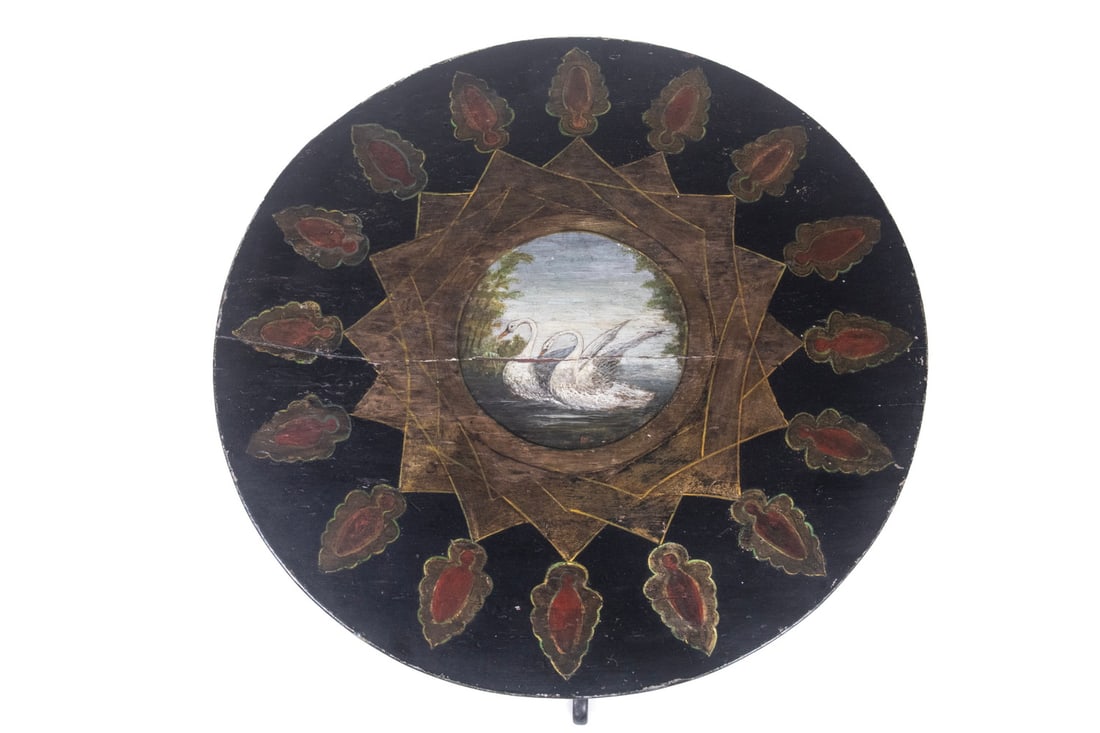 PAINTED QUEEN ANNE CANDLESTAND - 2