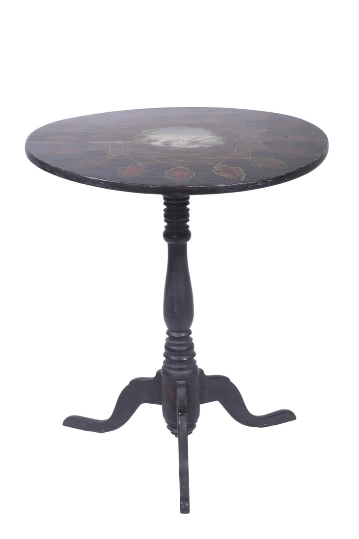 PAINTED QUEEN ANNE CANDLESTAND - 3