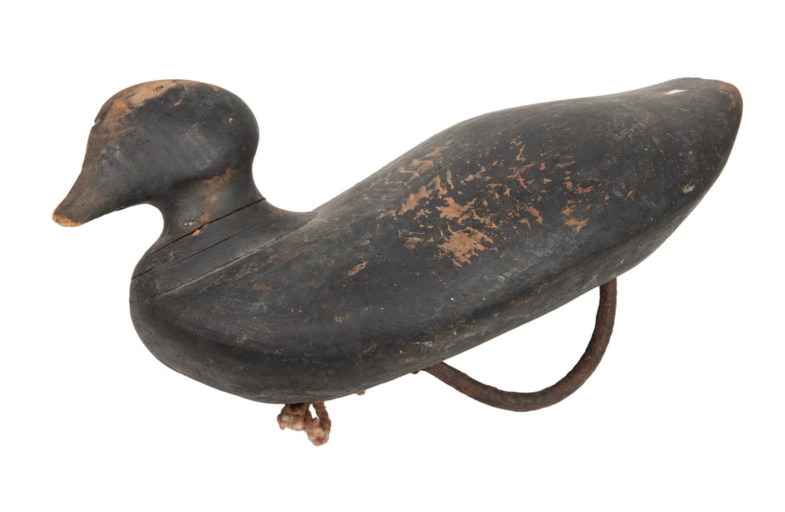 CARVED & PAINTED EIDER DRAKE DECOY (1 of 2)