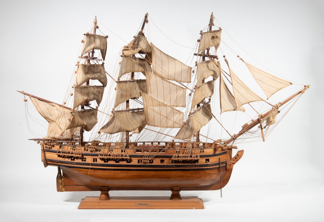 USS CONSTITUTION PINE SHIP MODEL (1 of 3)