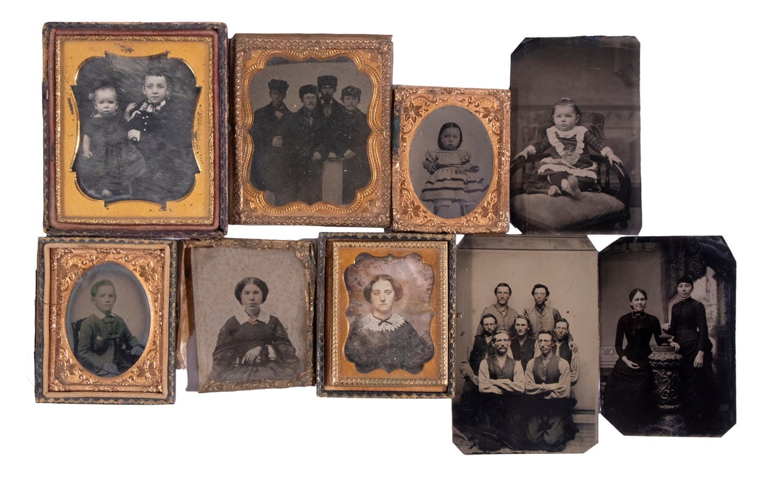 (9) VINTAGE PHOTOS: (2) DAGS; (4) AMBROS; (3) TINTYPES (1 of 3)