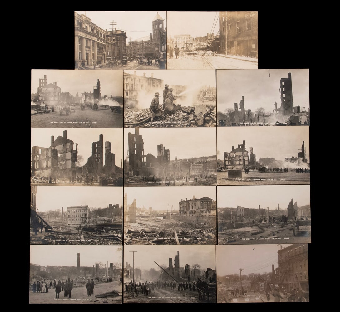 (14) BANGOR, ME FIRE OF 1911 POSTCARDS (1 of 3)