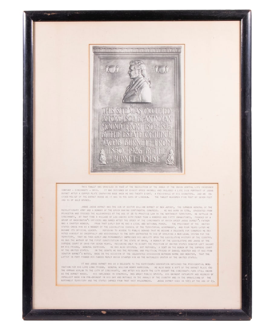 BURNET MEMORIAL PHOTO WITH DOCUMENTS (1 of 3)