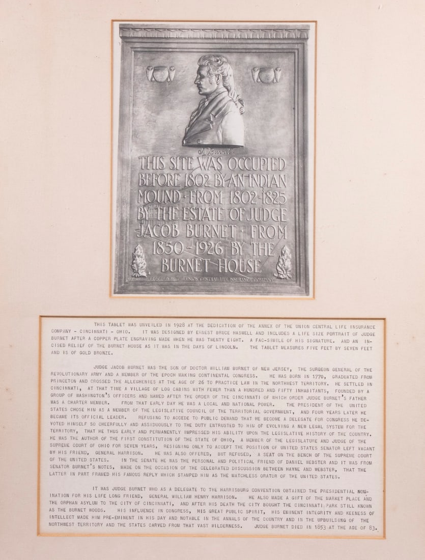 BURNET MEMORIAL PHOTO WITH DOCUMENTS - 2