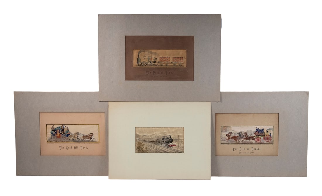 (6) SMALL WOVEN SILK PICTURES, UNFRAMED & PRINTED SILK BAG (1 of 3)