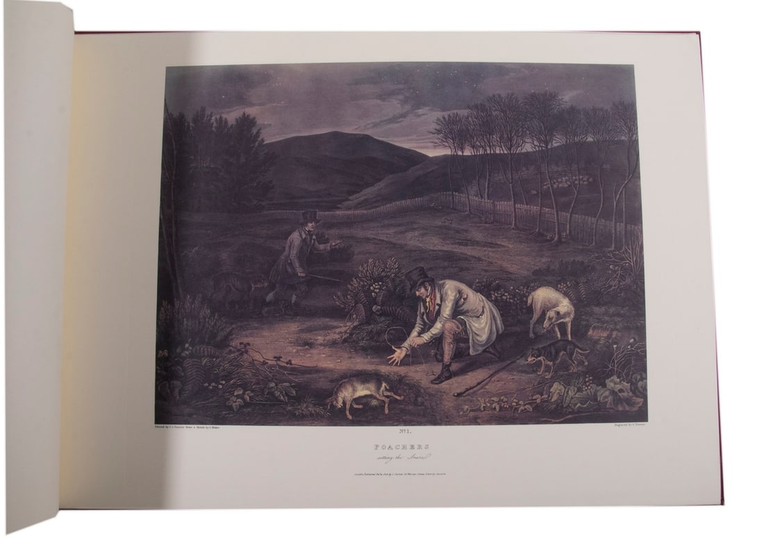 FACSIMILE REPRINT OF "THE POACHER'S PROGRESS" IN FOLIO: FACSIMILE REPRINT OF "THE POACHER'S PROGRESS" IN FOLIO "The Poacher's Progress", in eight plates by C. Blake, engraved by C. Turner, Paul Harris Publishing, Edinburgh, 1981 (first published in 1826), 