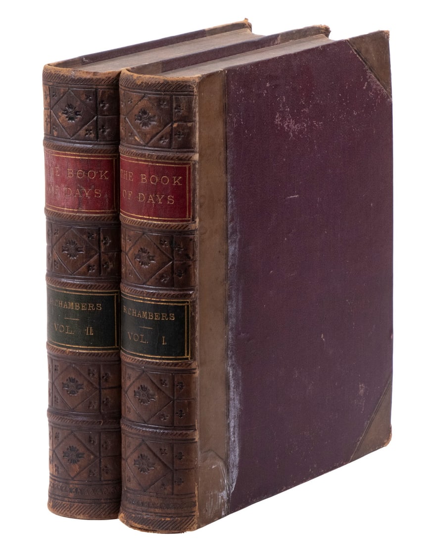 (2 VOL SET) "BOOK OF DAYS," 1869, CHAMBERS (1 of 5)