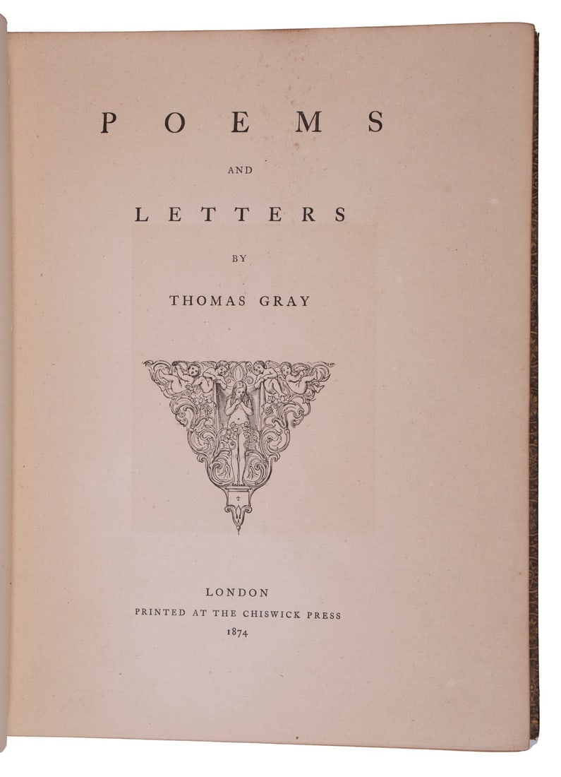 ENGLISH BOOK OF POETRY, THOMAS GRAY, 1874, LEATHERBOUND (1 of 7)