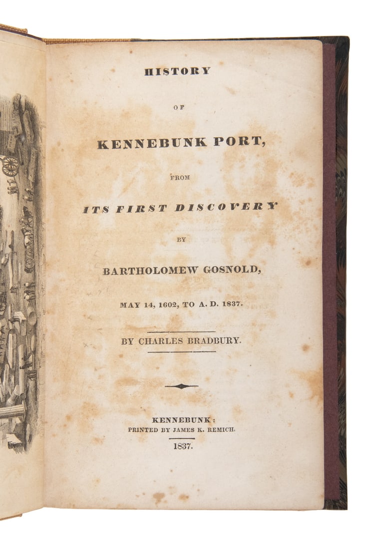 RARE 1837 HISTORY OF KENNEBUNKPORT, MAINE (1 of 5)