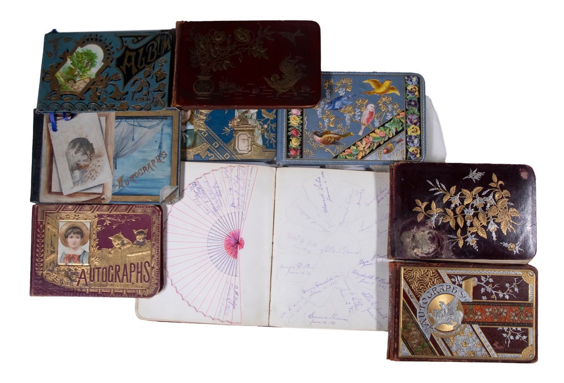 (9) VICTORIAN AUTOGRAPH BOOKS (1 of 2)