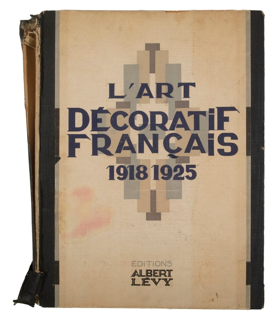 SCARCE BOOK ON FRENCH ART DECO DESIGN: SCARCE BOOK ON FRENCH ART DECO DESIGN "L"Art Decoratif Francais, 1918-1925; Recueil de Documents" by David, Fernand (Preface) and Leon Deshairs (Introduction )Editions Albert Levy. 1925. Folio. Art
