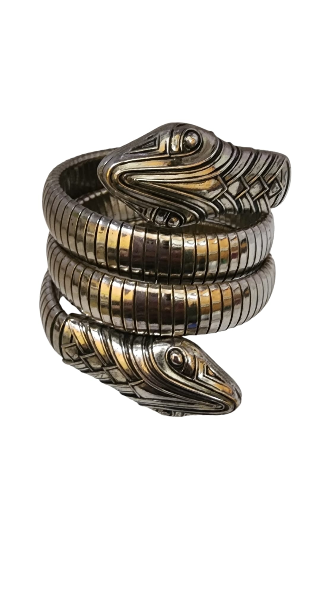 Rare Double Headed Coil Wrap Snake Bracelet (1 of 6)