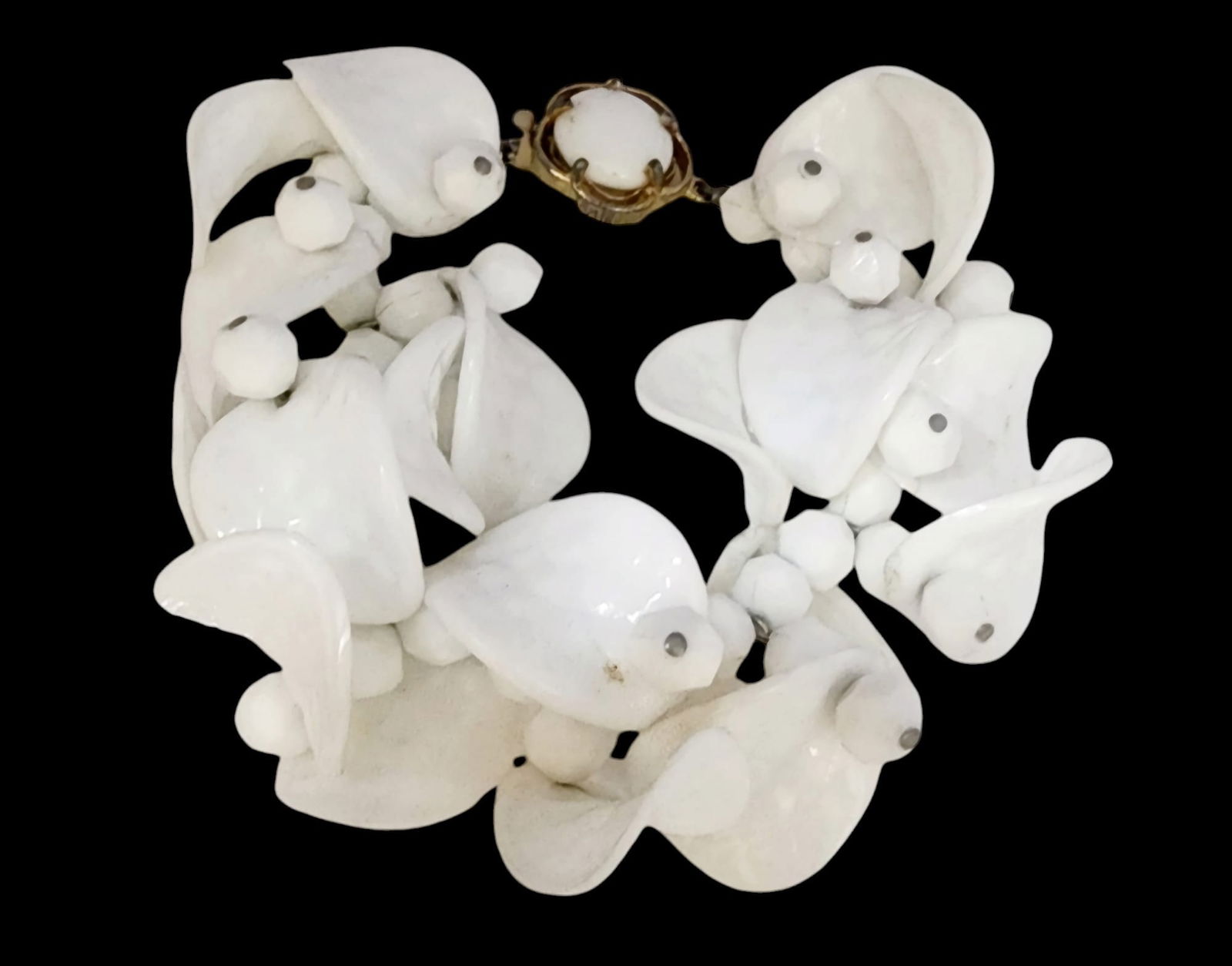 Vintage signed Judith McCann rippled acrylic bracelet (1 of 6)