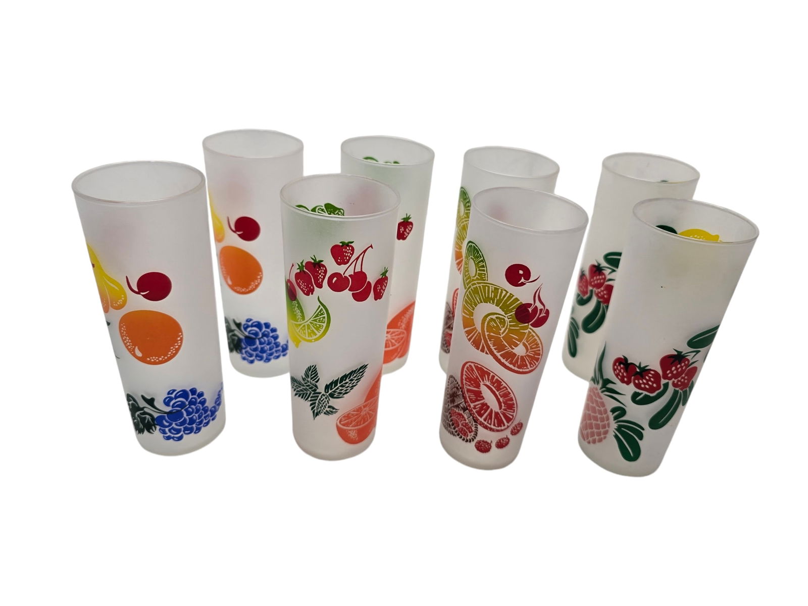 VINTAGE FEDERAL GLASS COMPANY 60S ICED TEA GLASSES SET OF 8 (1 of 2)