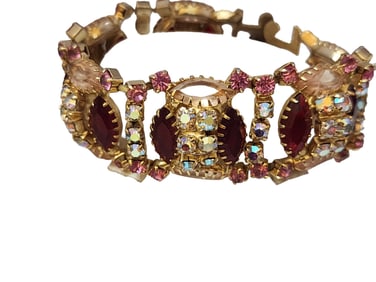 Vintage Unsigned Fabulous Sparkly Rhinestone Bracelet