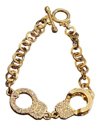 Vintage NOS Rhinestone Handcuff Bracelet