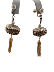 Vintage Tassel Screw Back Earrings