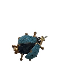 Vintage Signed Czech Enamel Bug Brooch