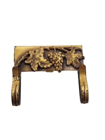 Antique Unusual Early Brass Hook Style Wall Pin With Pat #