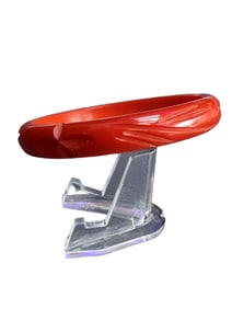 Vintage Bakelite Red Bangle Bracelet